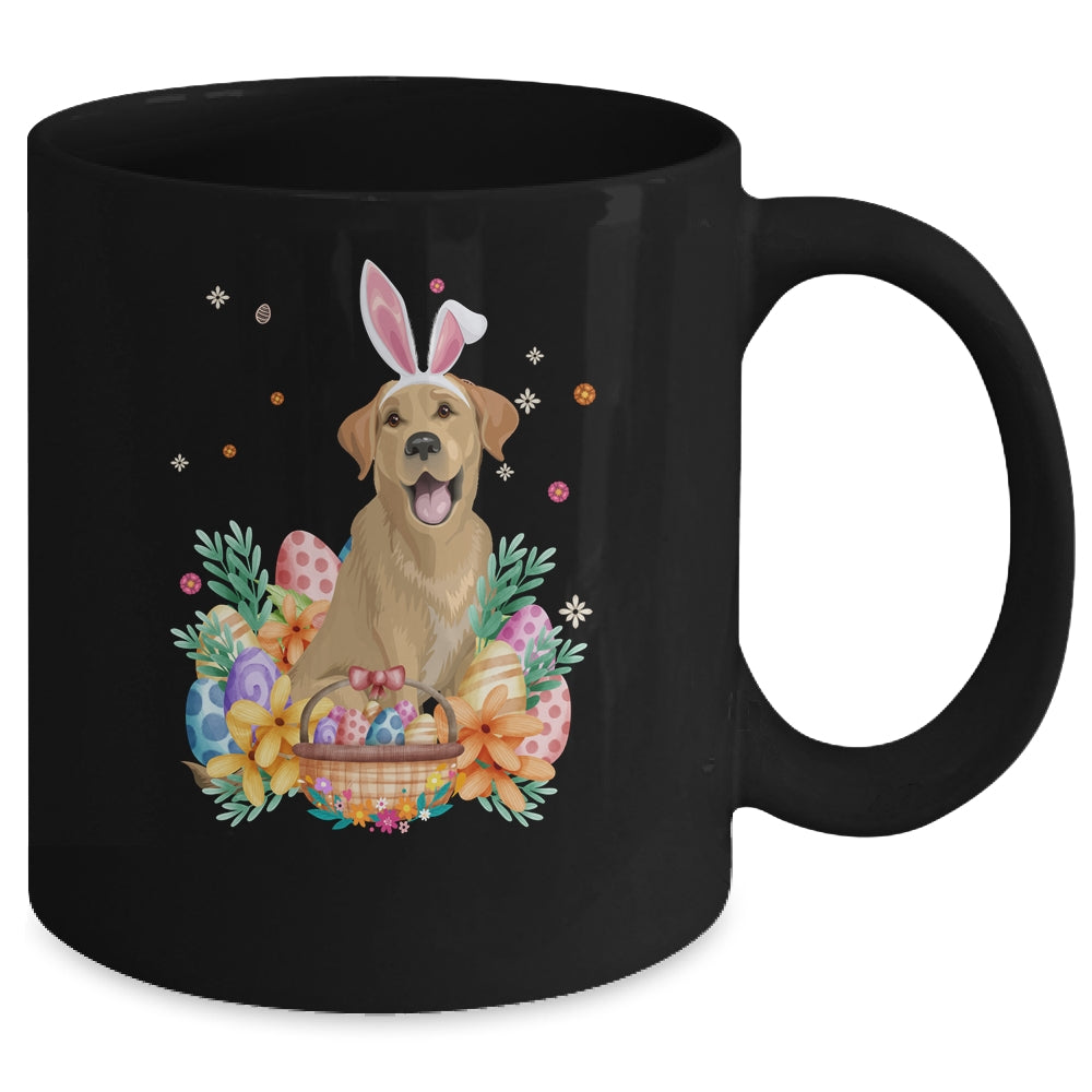 Happy Easter Cute Bunny Labrador Wearing Bunny Ears Mug | teecentury