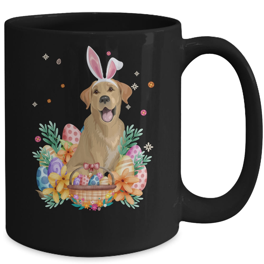 Happy Easter Cute Bunny Labrador Wearing Bunny Ears Mug | teecentury