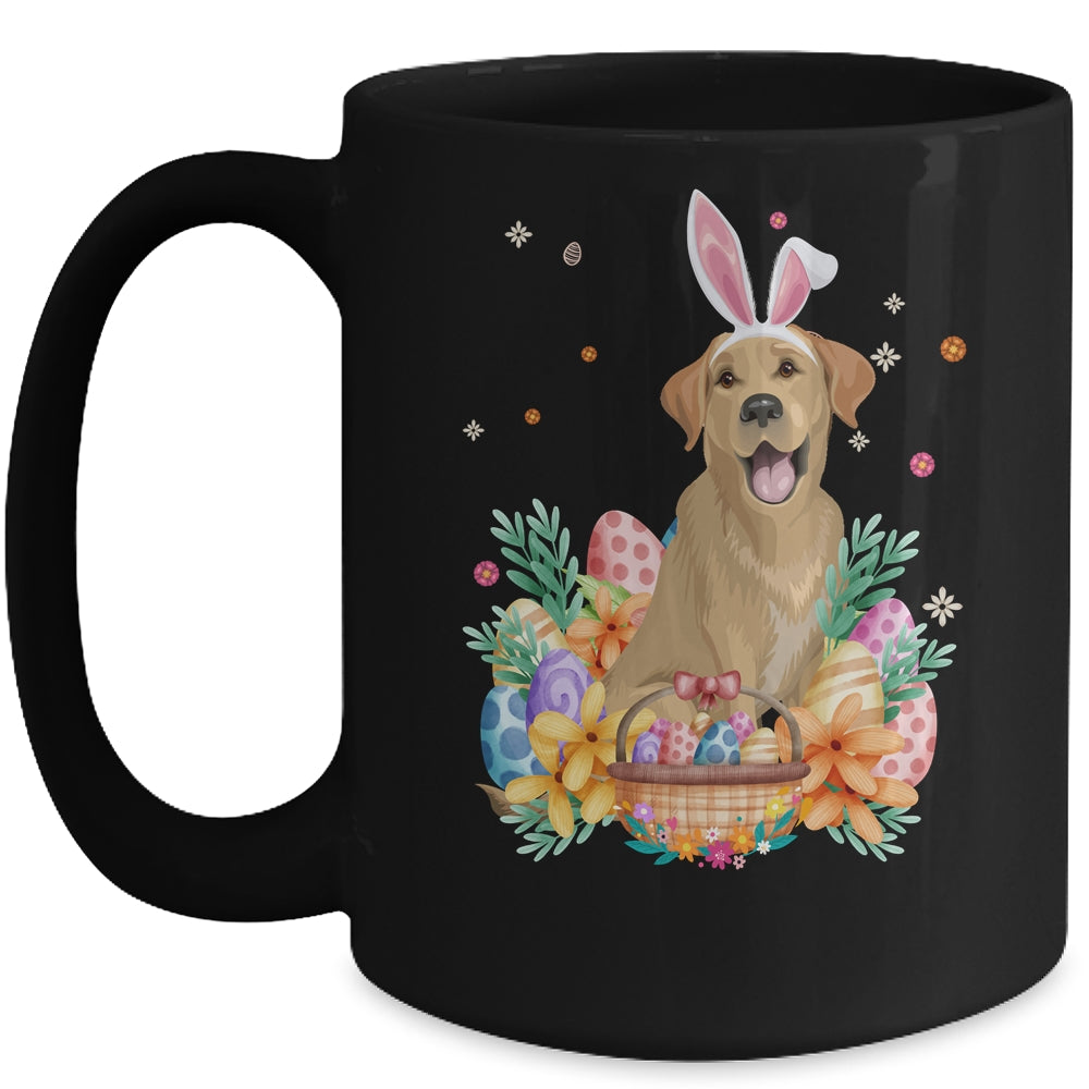 Happy Easter Cute Bunny Labrador Wearing Bunny Ears Mug | teecentury