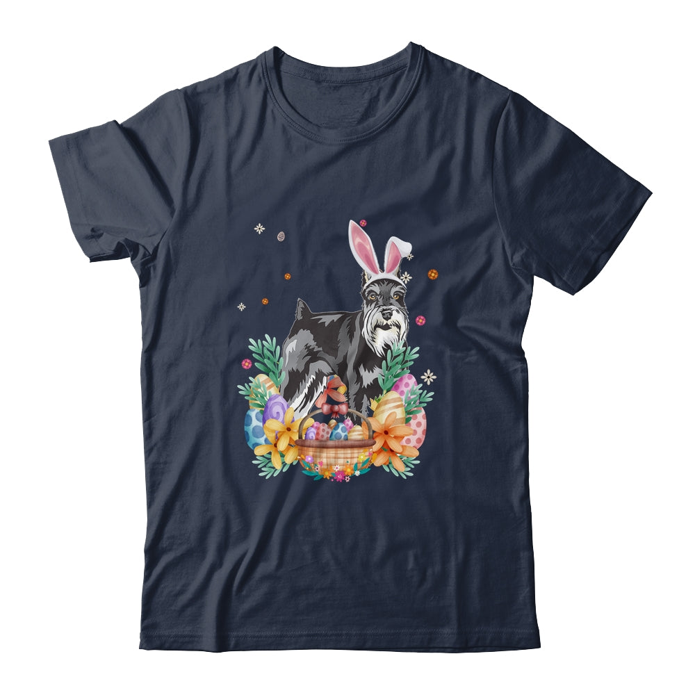 Happy Easter Cute Bunny Schnauzer Wearing Bunny Ears Shirt & Hoodie | teecentury