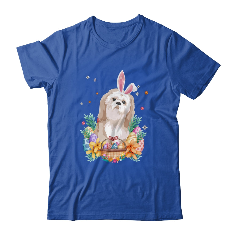 Happy Easter Cute Bunny Shih Tzu Wearing Bunny Ears Shirt & Hoodie | teecentury