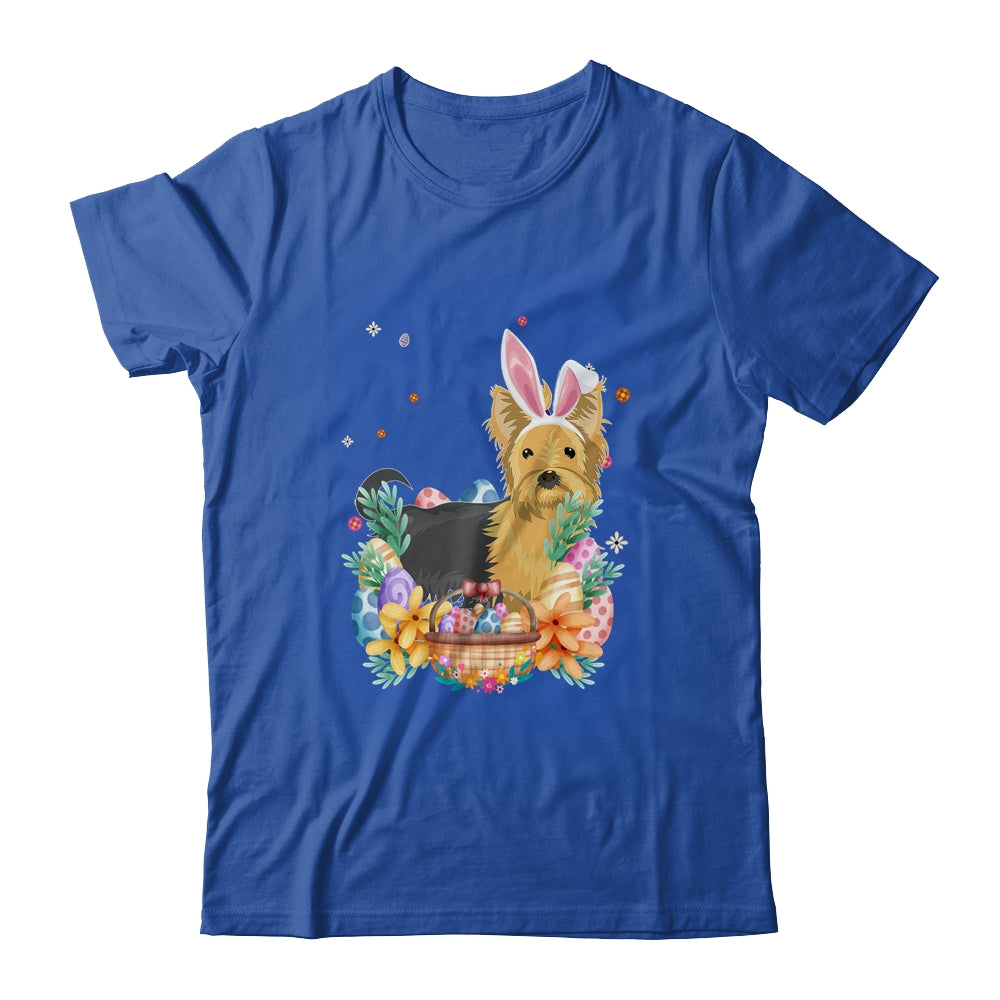 Happy Easter Cute Bunny Yorkie Wearing Bunny Ears Shirt & Hoodie | teecentury