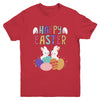 Happy Easter Day Cute Bunny With Eggs Easter Youth Shirt | teecentury