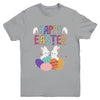Happy Easter Day Cute Bunny With Eggs Easter Youth Shirt | teecentury