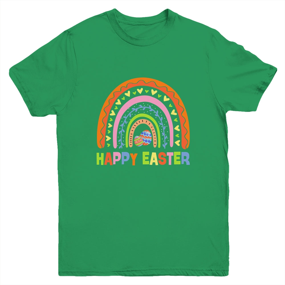 Happy Easter Rainbow Bunny Egg Easter Day Cute Youth Shirt | teecentury