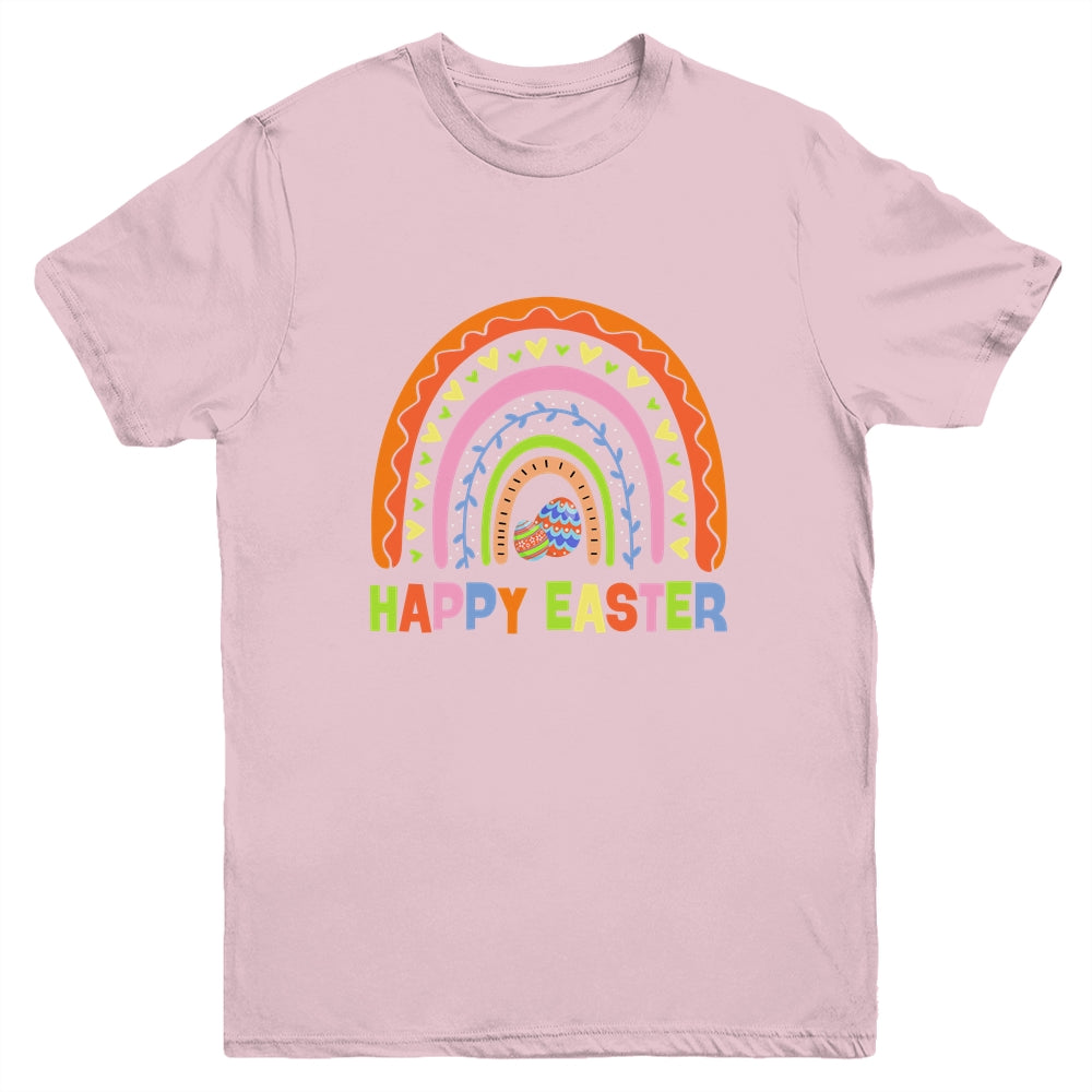 Happy Easter Rainbow Bunny Egg Easter Day Cute Youth Shirt | teecentury