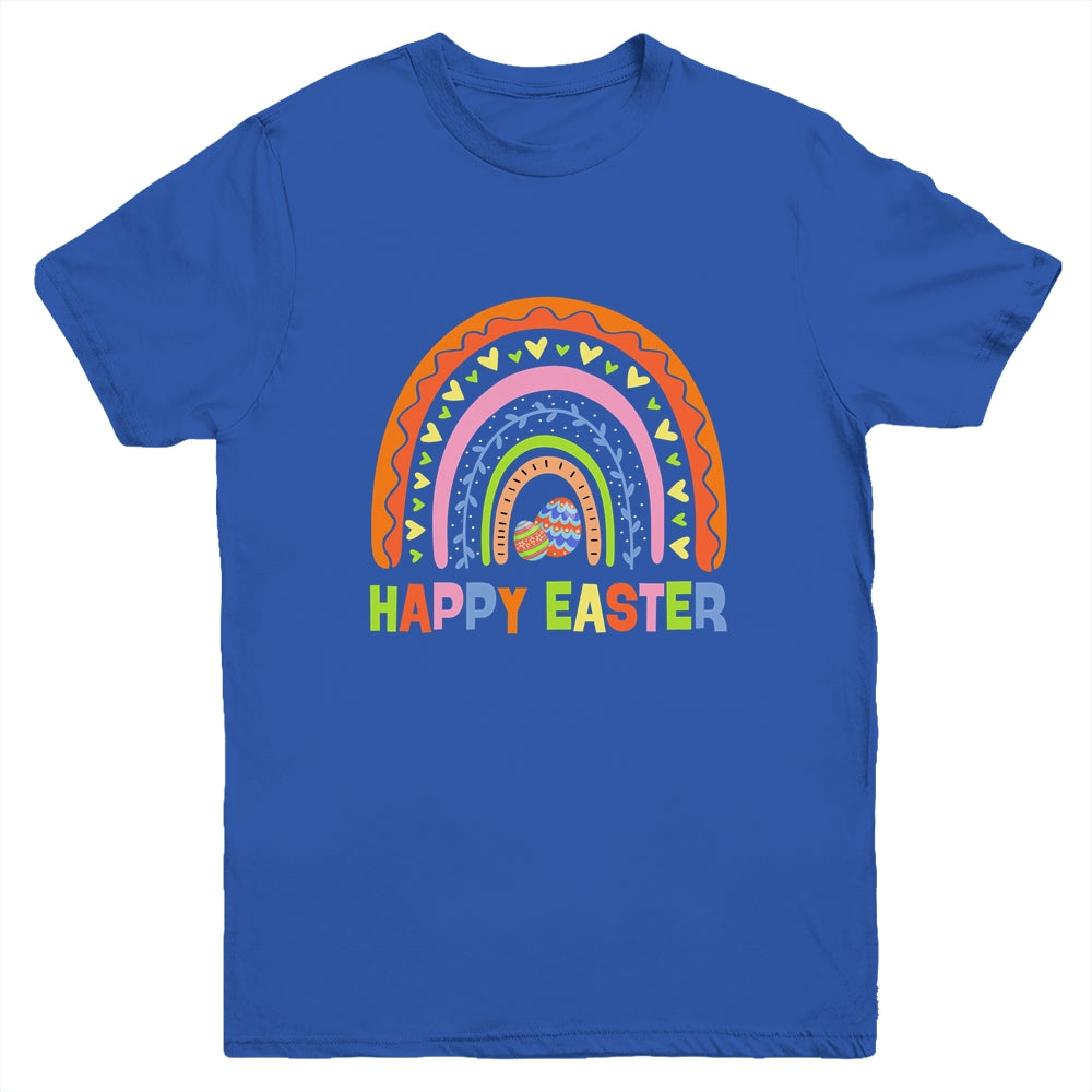 Happy Easter Rainbow Bunny Egg Easter Day Cute Youth Shirt | teecentury