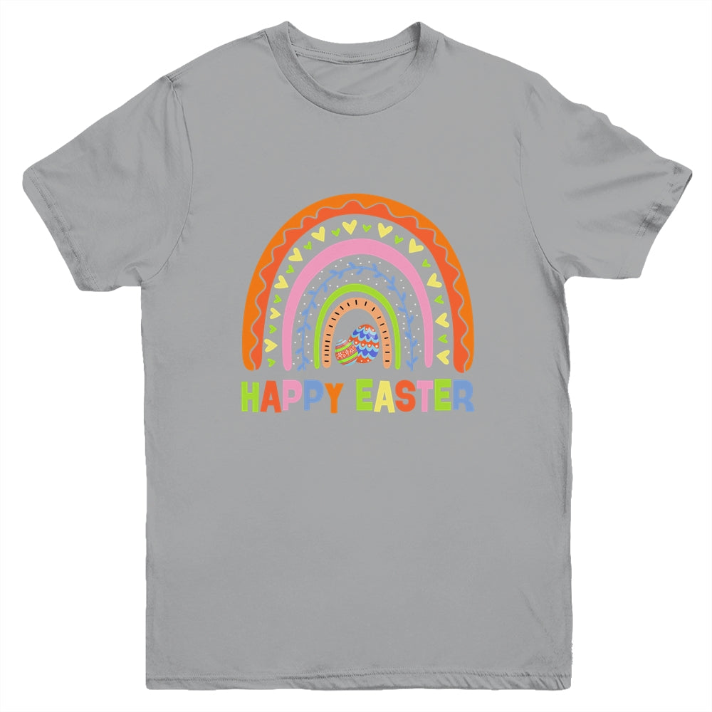 Happy Easter Rainbow Bunny Egg Easter Day Cute Youth Shirt | teecentury