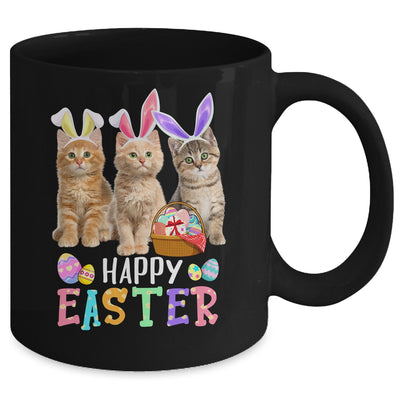 Happy Easter Three Cat Wearing Bunny Ear Kitty Kitten Lover Mug | teecentury