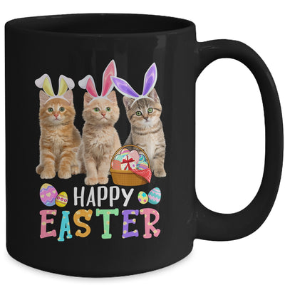 Happy Easter Three Cat Wearing Bunny Ear Kitty Kitten Lover Mug | teecentury
