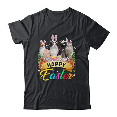 Happy Easter Three Cat Wearing Bunny Ears Basket T-Shirt & Tank Top | Teecentury.com