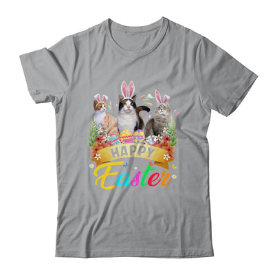 Happy Easter Three Cat Wearing Bunny Ears Basket T-Shirt & Tank Top | Teecentury.com