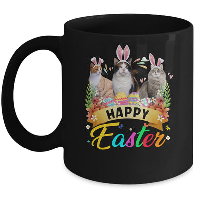 Happy Easter Three Cat Wearing Bunny Ears Basket Mug Coffee Mug | Teecentury.com