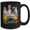 Happy Easter Three Cat Wearing Bunny Ears Basket Mug Coffee Mug | Teecentury.com