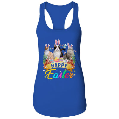 Happy Easter Three Cat Wearing Bunny Ears Basket T-Shirt & Tank Top | Teecentury.com