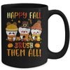 Happy Fall Brush Them All Dental Dentist Squad Thanksgiving Mug | teecentury