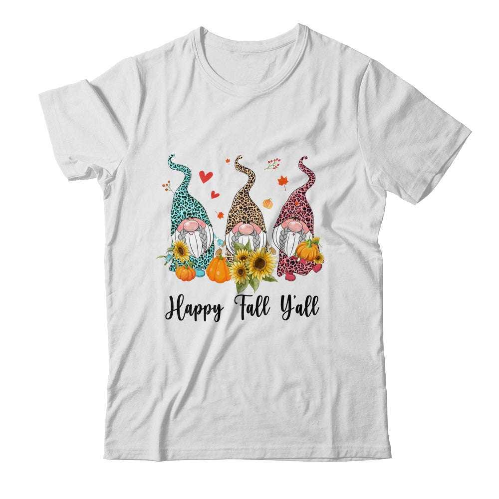 Happy Fall Y'all Gnome Leopard Pumpkin Autumn Gnomes T-Shirt & Hoodie | Teecentury.com