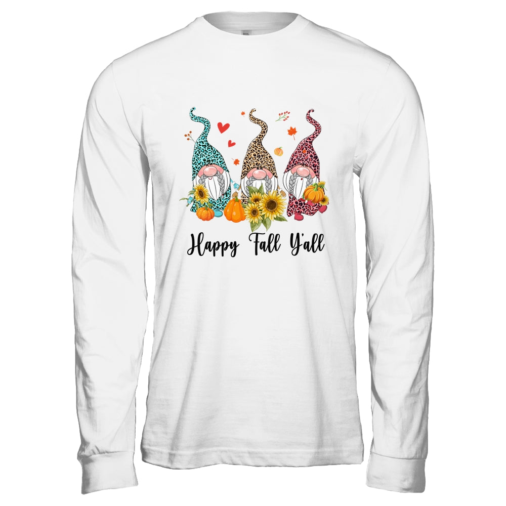 Happy Fall Y'all Gnome Leopard Pumpkin Autumn Gnomes T-Shirt & Hoodie | Teecentury.com