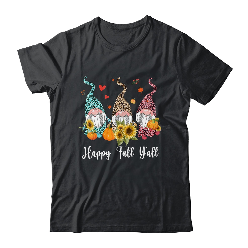 Happy Fall Y'all Gnome Leopard Pumpkin Funny Autumn Gnomes T-Shirt & Hoodie | Teecentury.com