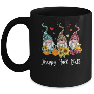 Happy Fall Y'all Gnome Leopard Pumpkin Funny Autumn Gnomes Mug Coffee Mug | Teecentury.com
