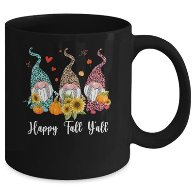 Happy Fall Y'all Gnome Leopard Pumpkin Funny Autumn Gnomes Mug Coffee Mug | Teecentury.com