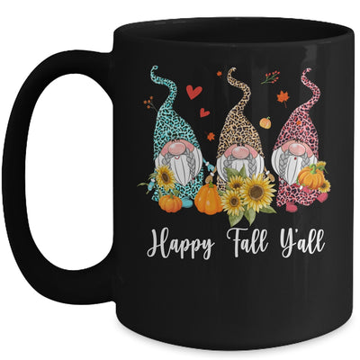 Happy Fall Y'all Gnome Leopard Pumpkin Funny Autumn Gnomes Mug Coffee Mug | Teecentury.com