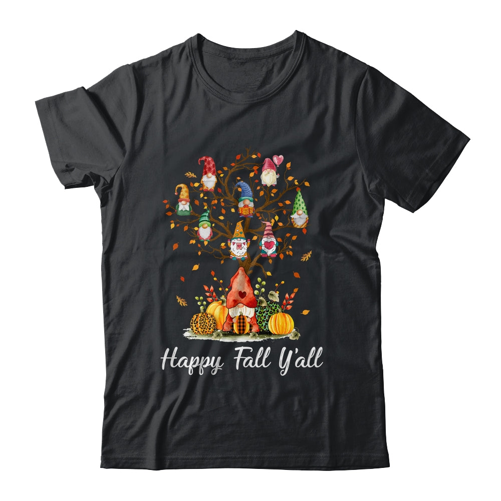 Happy Fall Yall Gnomes Pumpkin Autumn Tree Thanksgiving Shirt & Hoodie | teecentury