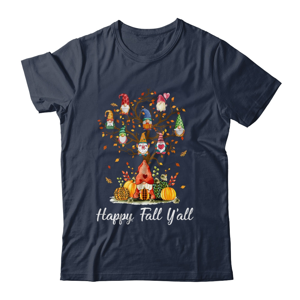 Happy Fall Yall Gnomes Pumpkin Autumn Tree Thanksgiving Shirt & Hoodie | teecentury