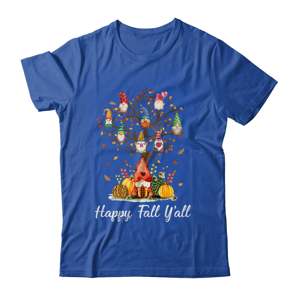 Happy Fall Yall Gnomes Pumpkin Autumn Tree Thanksgiving Shirt & Hoodie | teecentury