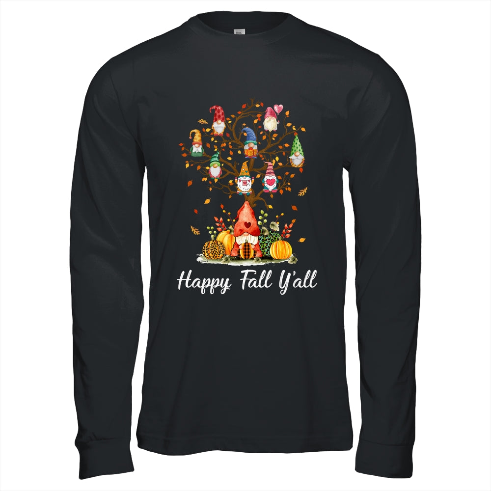 Happy Fall Yall Gnomes Pumpkin Autumn Tree Thanksgiving Shirt & Hoodie | teecentury
