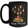 Happy Fall Yall Gnomes Pumpkin Autumn Tree Thanksgiving Mug | teecentury