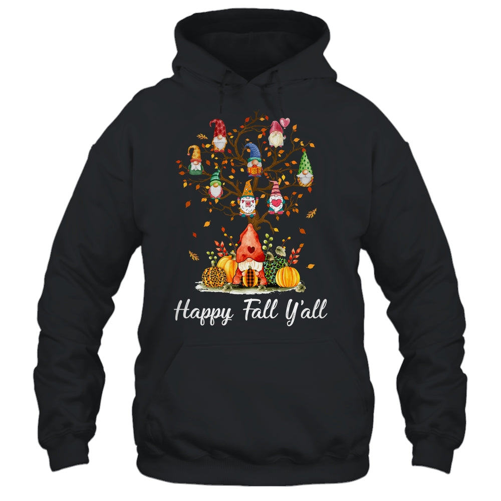 Happy Fall Yall Gnomes Pumpkin Autumn Tree Thanksgiving Shirt & Hoodie | teecentury