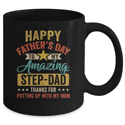 Happy Father's Day Step Dad From Daughter Vintage Mug | teecentury