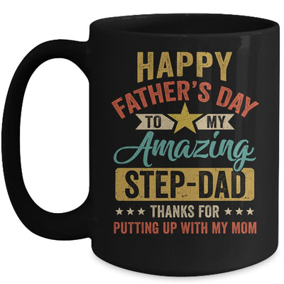 Happy Father's Day Step Dad From Daughter Vintage Mug | teecentury