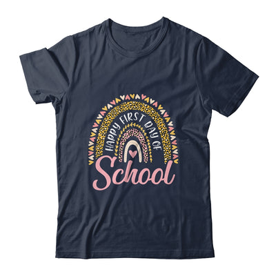 Happy First Day Of School Leopard Rainbow Back To School Shirt & Hoodie | teecentury