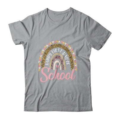 Happy First Day Of School Leopard Rainbow Back To School Shirt & Hoodie | teecentury