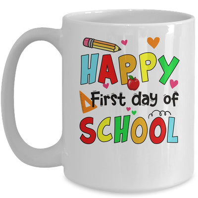Happy First Day Of School Teacher Back To School Boys Girls Mug | teecentury