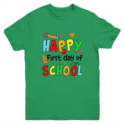 Happy First Day Of School Teacher Back To School Boys Girls Youth Shirt | teecentury