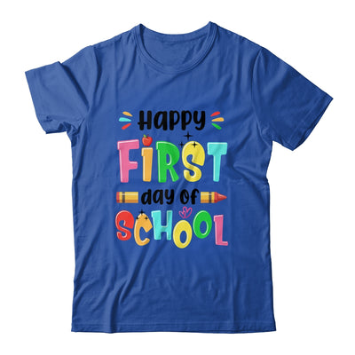 Happy First Day Of School Teacher Back To School Girls Boys Shirt & Hoodie | teecentury
