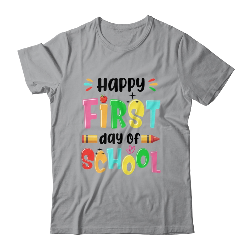 Happy First Day Of School Teacher Back To School Girls Boys Shirt & Hoodie | teecentury