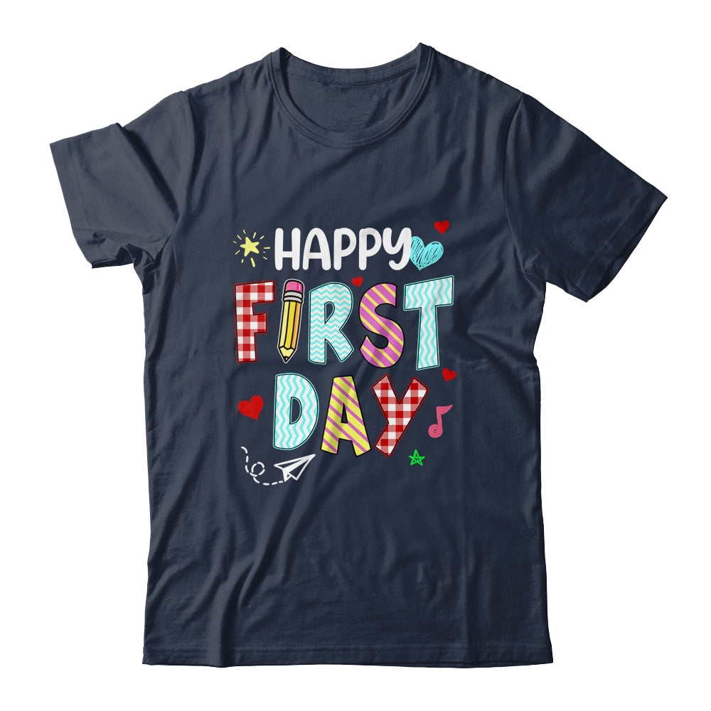 Happy First Day Welcome Back To School Teacher Shirt & Hoodie | teecentury