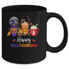 Happy Hallothanksmas Coffee Latte Halloween Thanksgiving Mug | teecentury