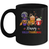 Happy Hallothanksmas Coffee Latte Halloween Thanksgiving Mug | teecentury