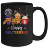 Happy Hallothanksmas Coffee Latte Halloween Thanksgiving Mug | teecentury