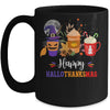 Happy Hallothanksmas Coffee Latte Halloween Thanksgiving Mug | teecentury