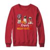 Happy Hallothanksmas Cute Pug Xmas Thanksgiving Halloween Shirt & Sweatshirt | teecentury