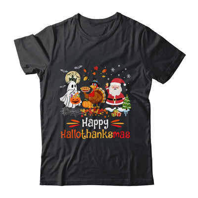 Happy Hallothanksmas Ghost Turkey Pumpkin Christmas Santa Shirt & Sweatshirt | teecentury
