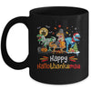 Happy Hallothanksmas T Rex Dinosaur Halloween Christmas Mug | teecentury