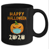 Happy Halloween 2020 Pumpkin Mask Funny Quarantine Gift Mug Coffee Mug | Teecentury.com