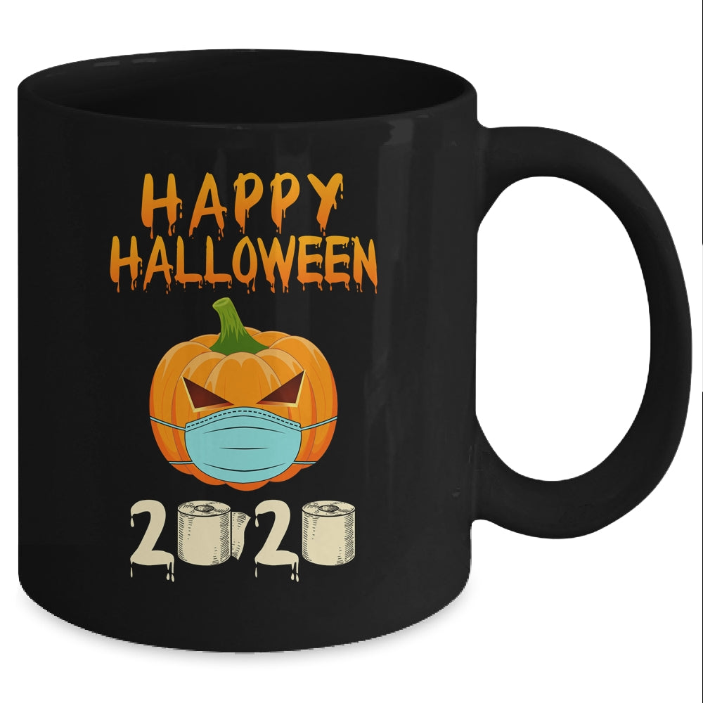 Happy Halloween 2020 Pumpkin Mask Funny Quarantine Gift Mug Coffee Mug | Teecentury.com